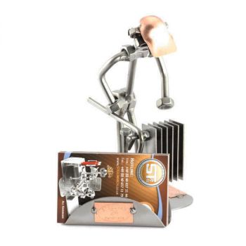 HEIZUNGSINSTALLATEUR MIT VISITENKARTEN-HALTER