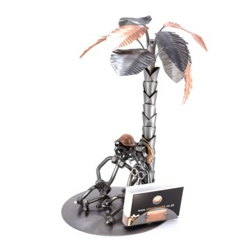 PALMENPAAR MIT VISITENKARTEN-HALTER