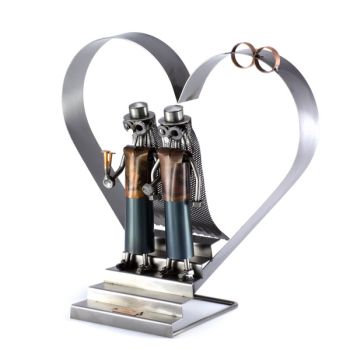 HOCHZEITSPAAR MIT HERZ XXL-SCHRAUBENM